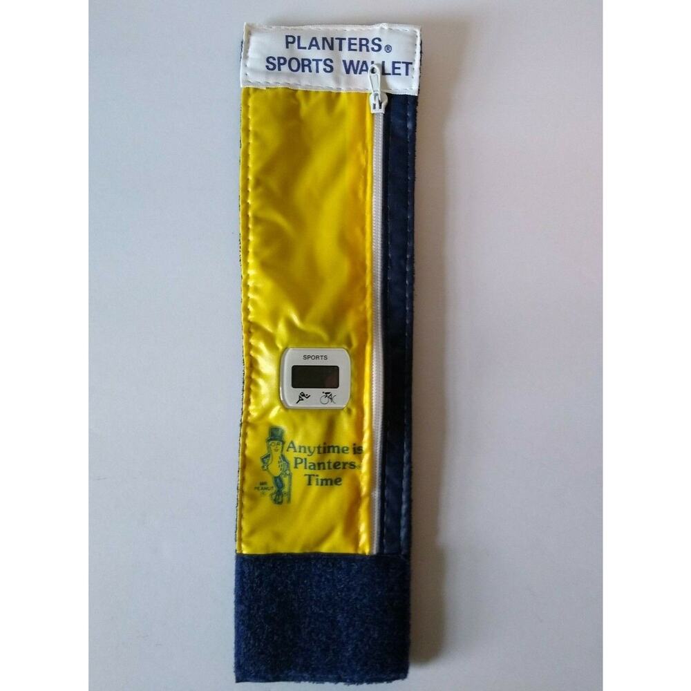 Planters Peanuts Watch Mr Peanut Sports Fabric Wrap Around Wristband 1970's